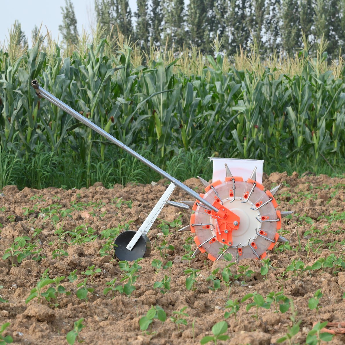 Hot Sale Plastic Seeder Hand Push Corn Maize Planter Okra Seeder