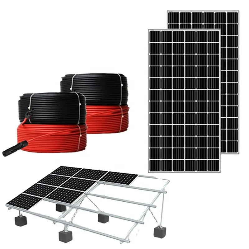 Photovoltaic Solar Power System Finished Single Crystal All Black Solar Energy Solar Panel Systems for Sale