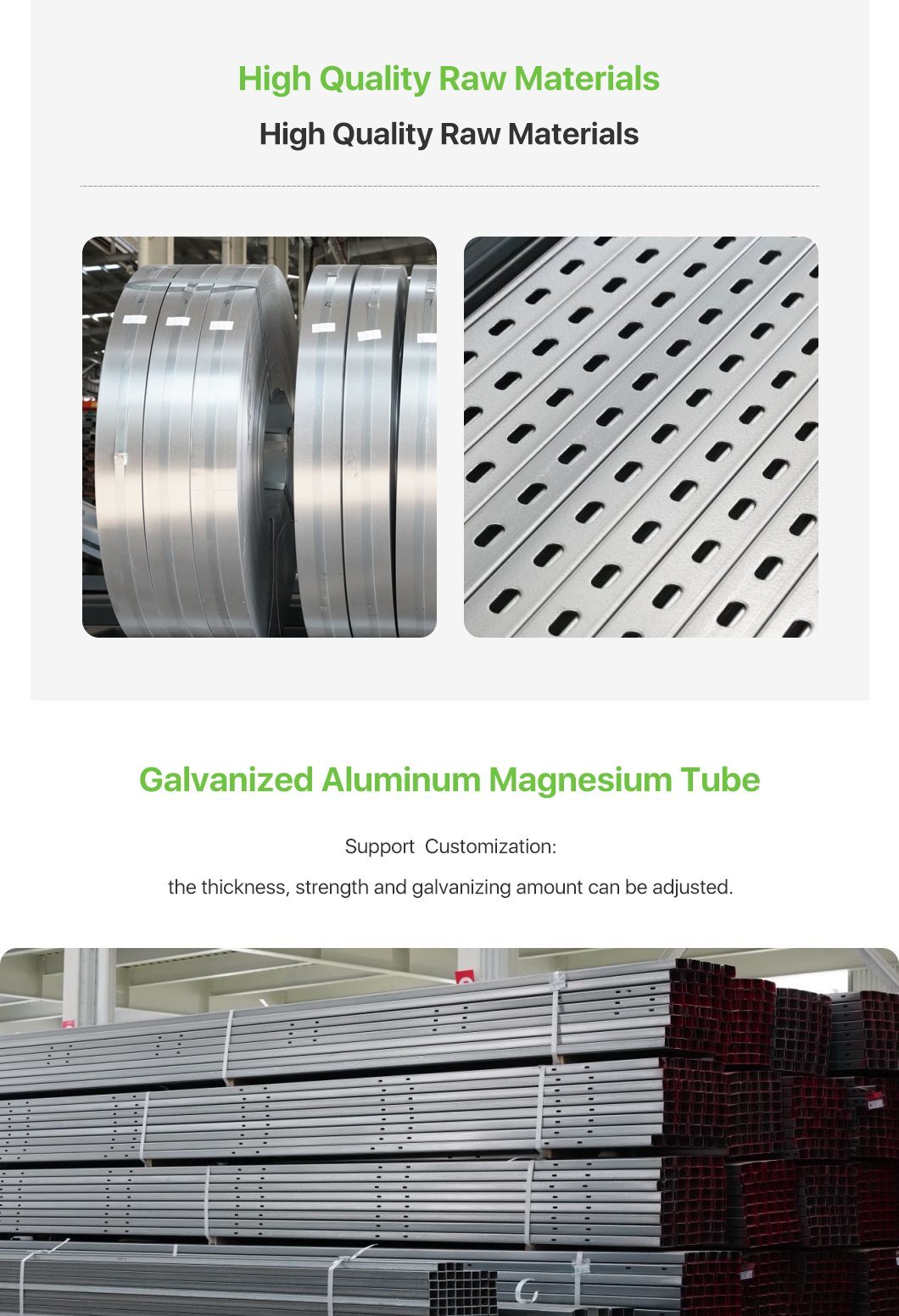 Hot-DIP Galvanized Steel Pipe Photovoltaic Bracket Main Beam Support Round Tube Solar Bracket