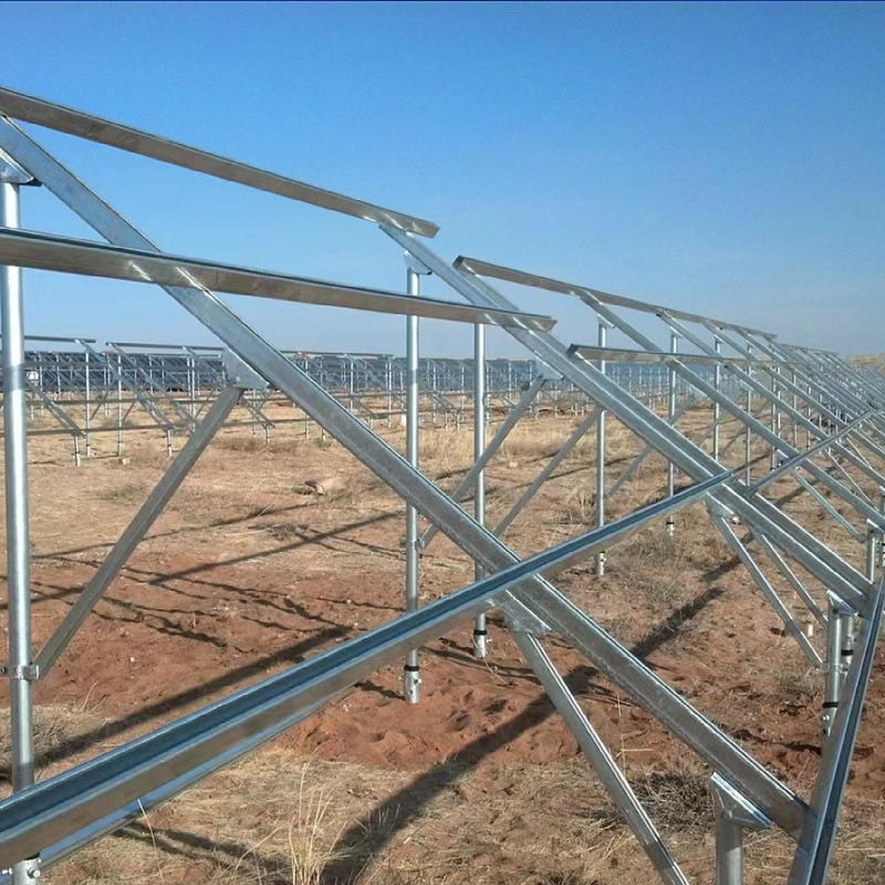 Bristar Galvanized Steel Large Solar Panel Pole Mount Solar Racking System PV Ground Pole Mounting Bracket