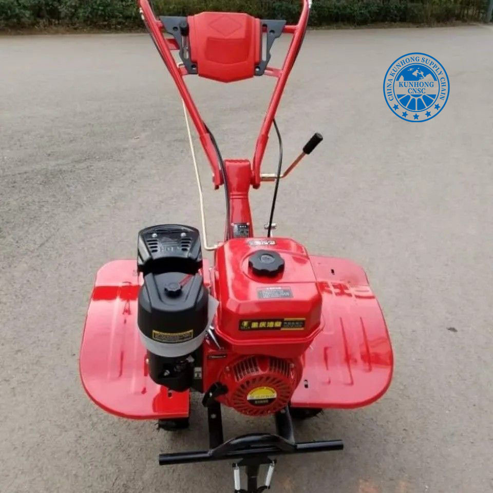 Mini Power Tiller Cultivator Tractor Rotary Plough Gasoline Walk-Behind Tractor Mini Tiller