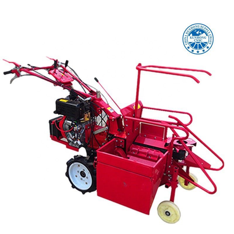 Hand Pushing Maize 1 Row Walking Tractor Type Mini Corn Harvester