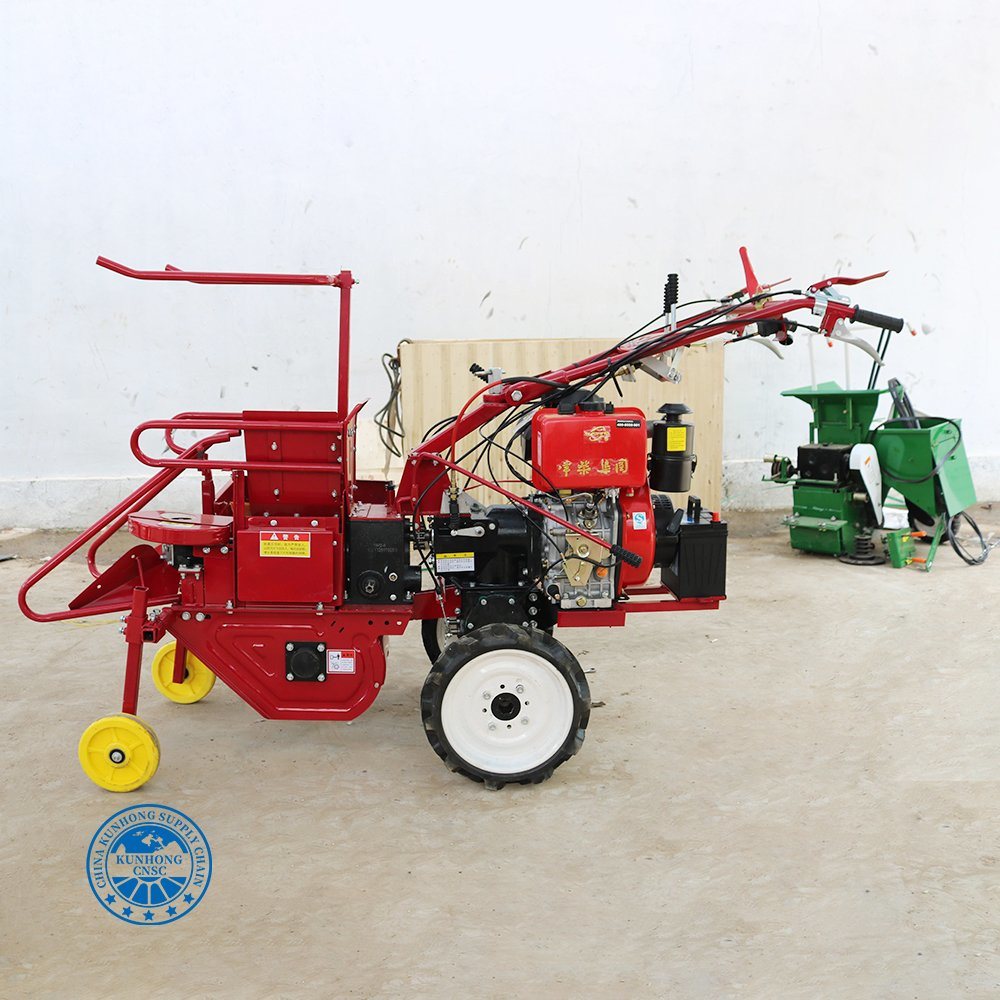 Hand-Push Automatic Single-Row Corn Harvester Straw Crushing