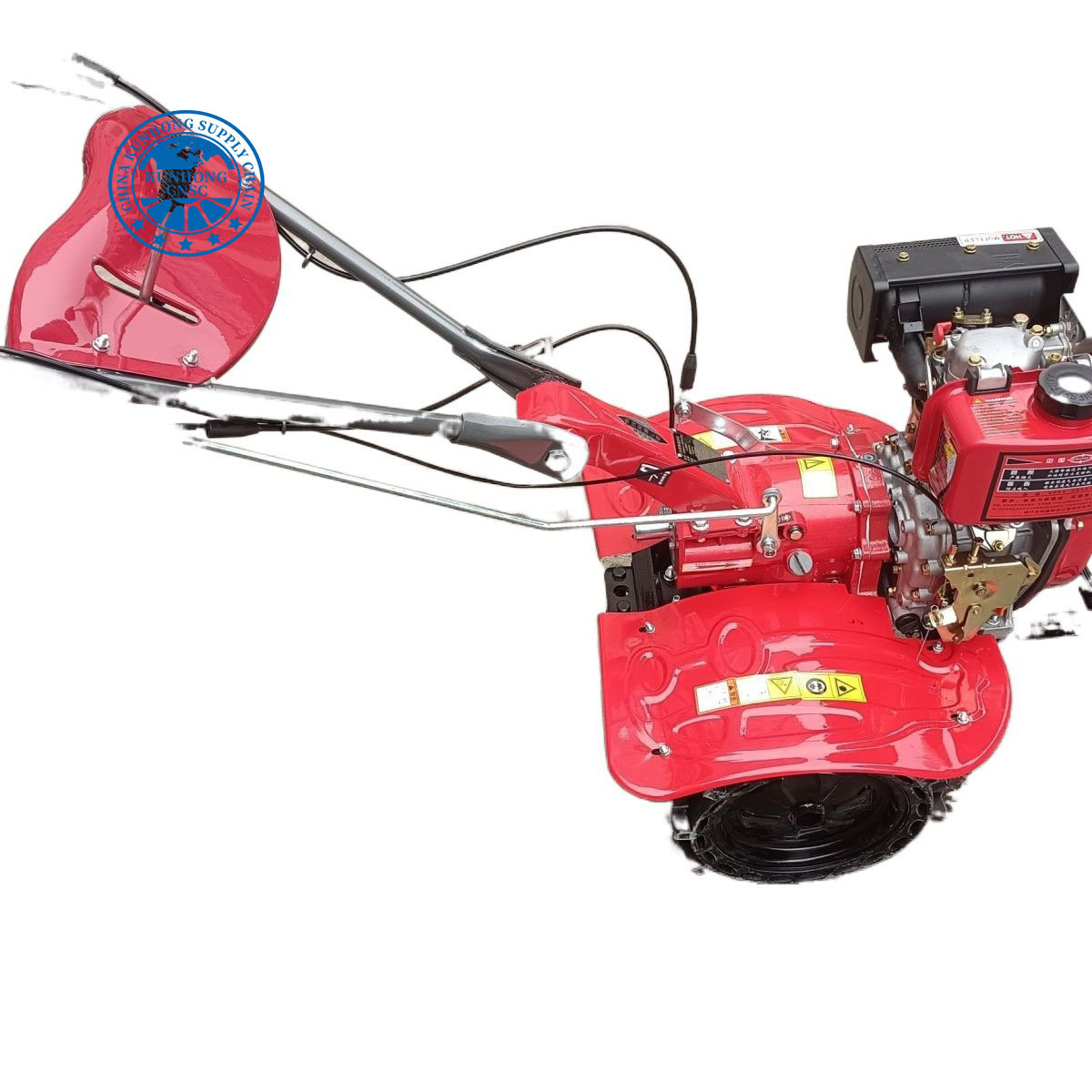 Small Micro-Cultivator Ditching Machine Self-Propelled Gasoline Rotary Cultivator Farm Tiller