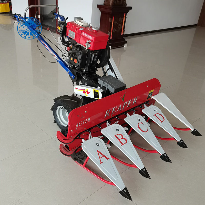 Hot Selling China Self-Walking Mini Walking Behind Wheat Rice Corn Reaper Harvester