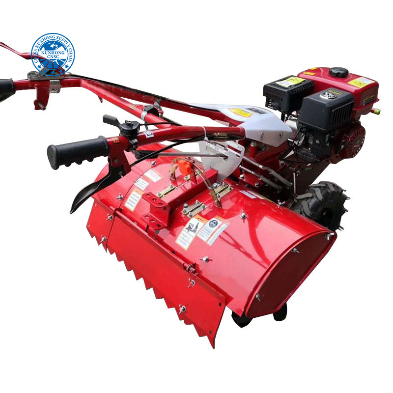 Greenhouse Rotary Tiller Cultivator Small 7.0 HP Diesel Engine Tractor Machine