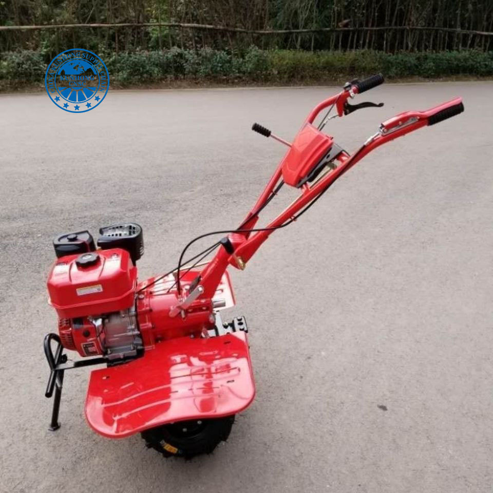 Tractor with Plough Operate Gasoline Tiller Petrol Weeder Cultivator