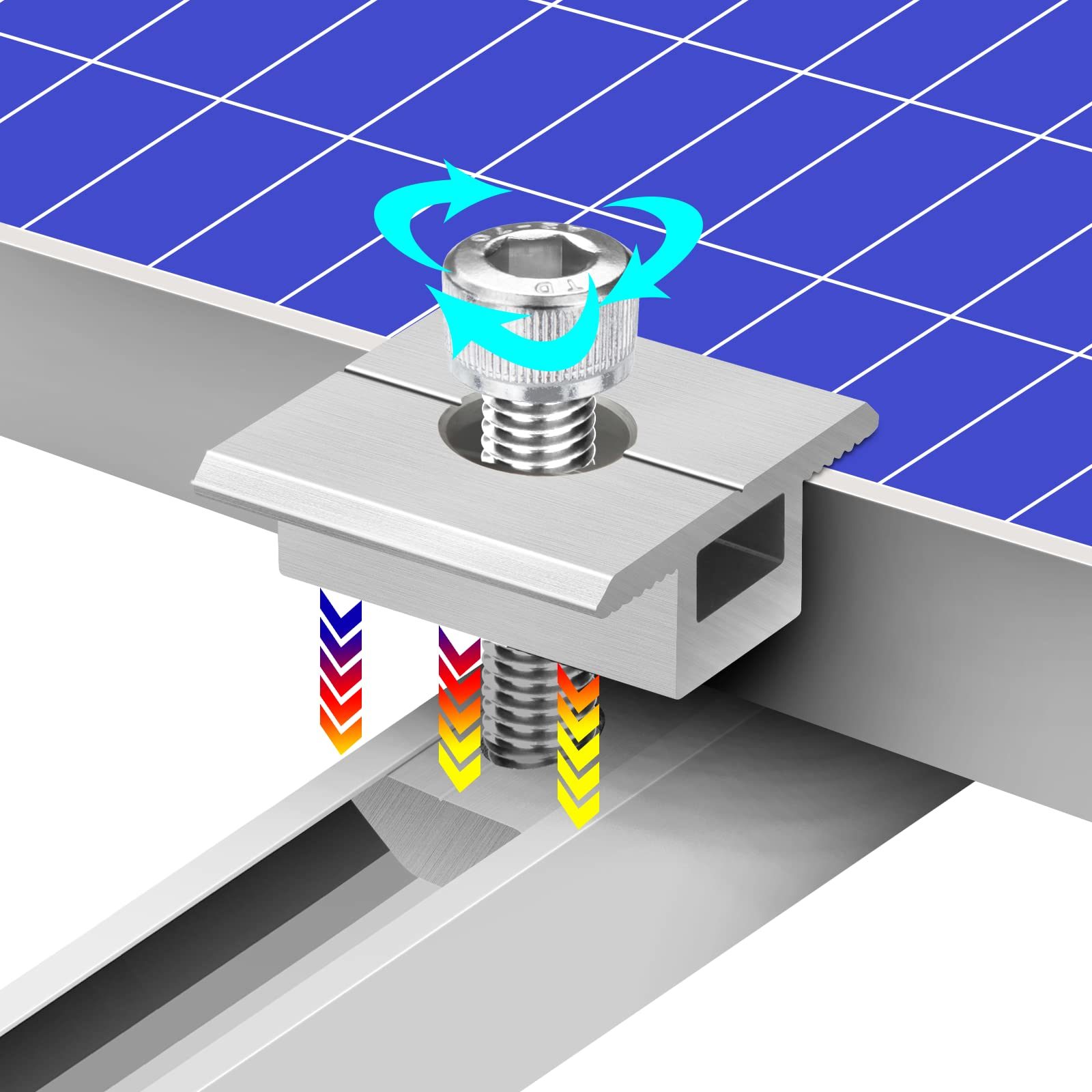 Triangle Adjustable Solar Panel Roof Mounting Tracking System Brackets Solar Aluminium Angle Rail