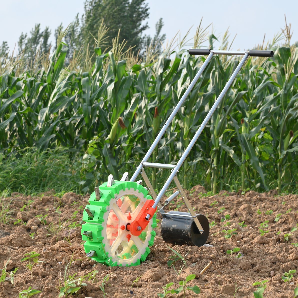 Manual Corn Onion Vegetable Seed Planter Single Row Seeding Farm Machine Corn Planter Seeder