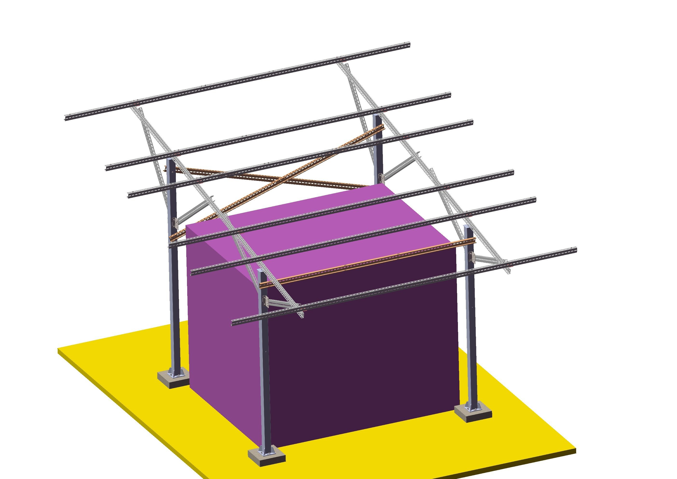 Solar Panel Ground Stand Racks System Solar Steel Brackets System Solar Array Ground Mount System