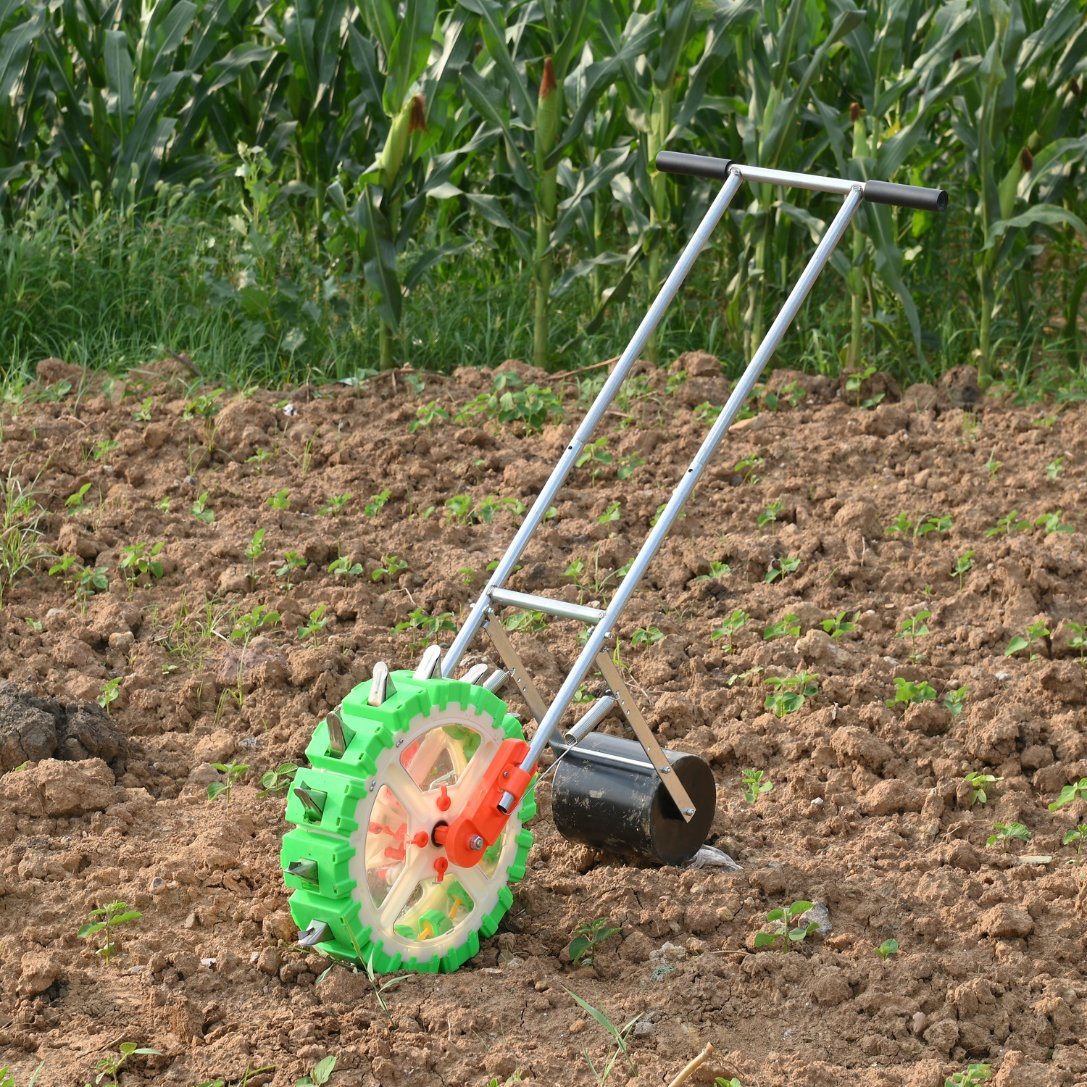 Planting-Fertilizing-Machine The Hand Push Seeder Home Use Corn Machine Manual Seeder