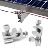 Solar Panel Photovoltaic Guide Rail Bracket Corner Clamp Upright Edge Locking Color Steel Tile Aluminum Alloy Fixationmetal Fittings