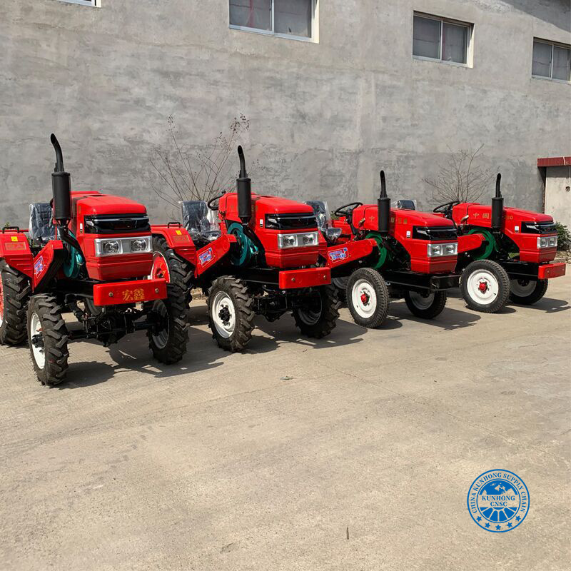 Small Tractor with Front End Loader Backhoe Trucks Agriculture Mini Farm Tractor