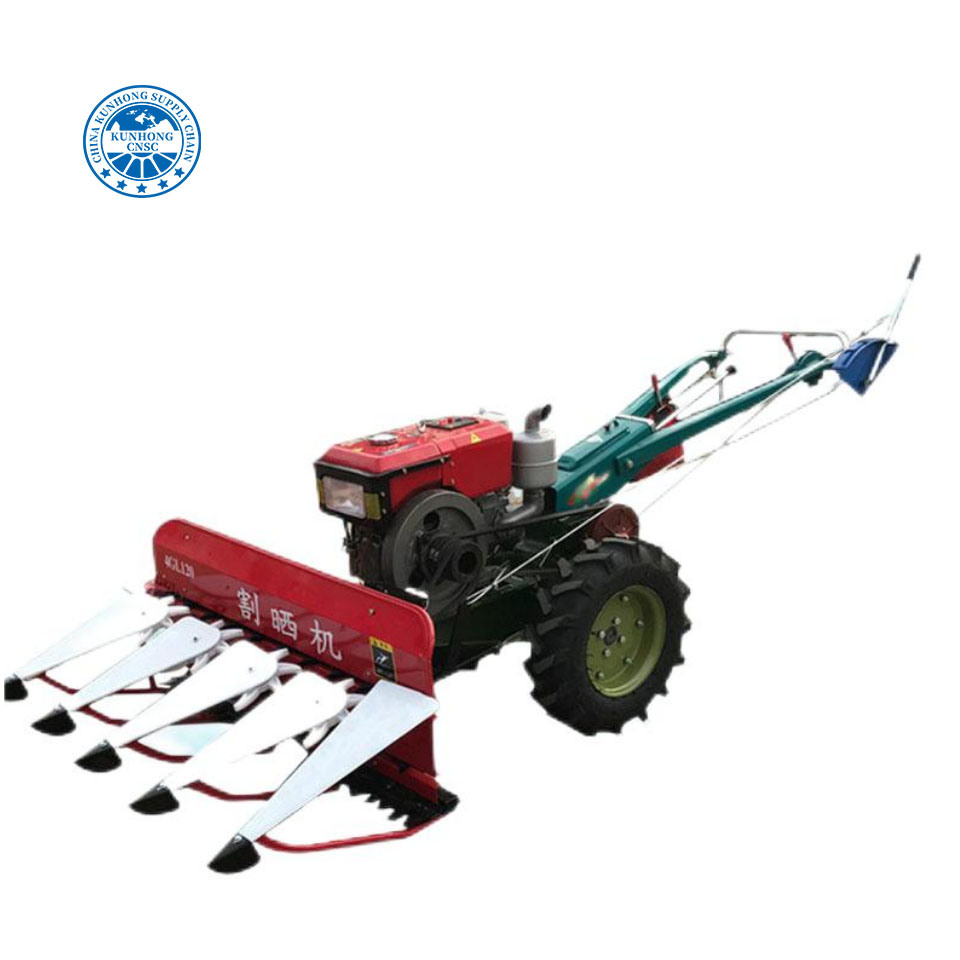 High Quality Diesel Power Tiller with Mini Two Wheel Hand Walking Harvester