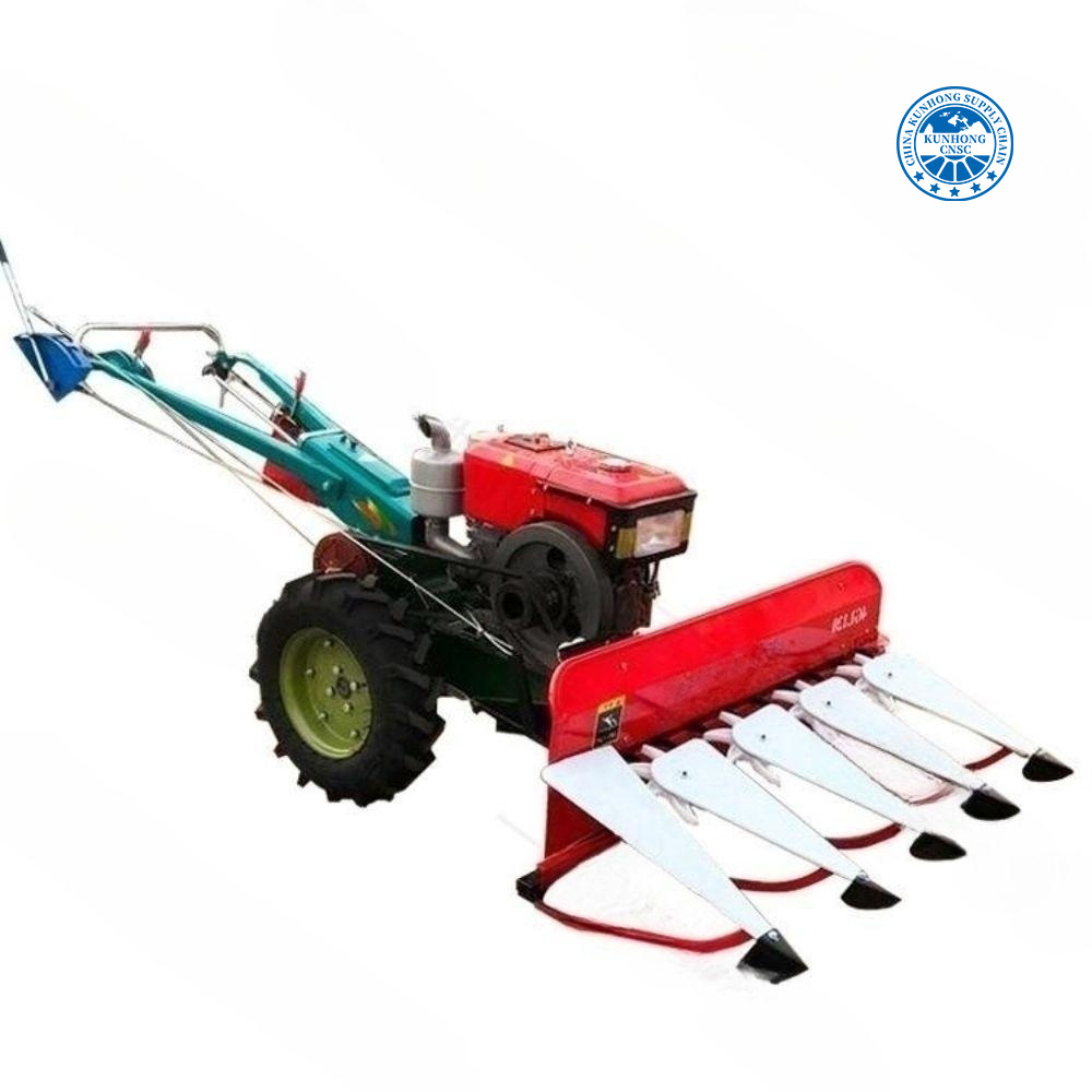 Walking Tractor with Corn Stalk Harvester Diesel Multi-Function Corn Cropping Machine