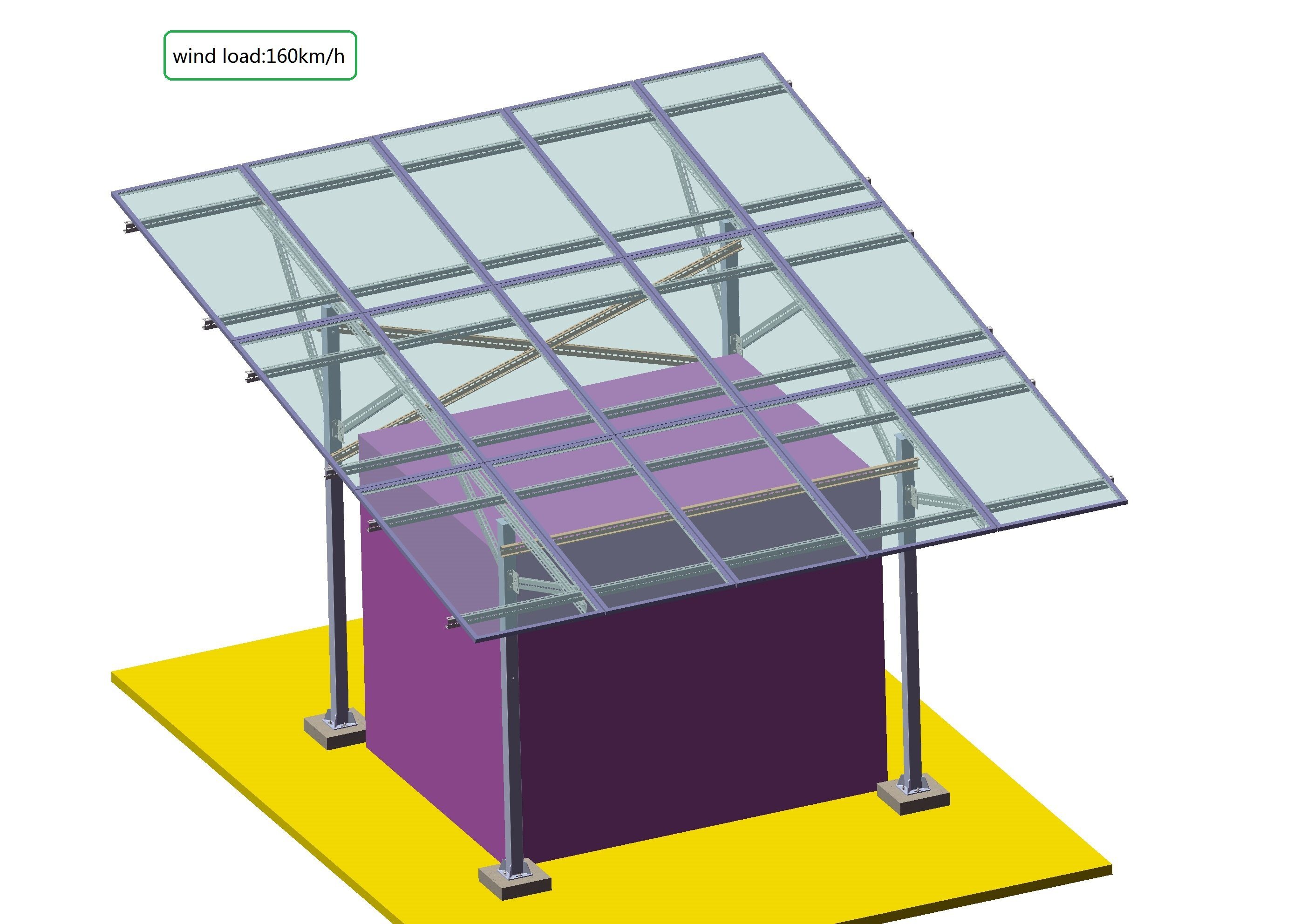 Solar Mounting System Ballasted Aluminium Bracket for Solar Racking Panel Energy System