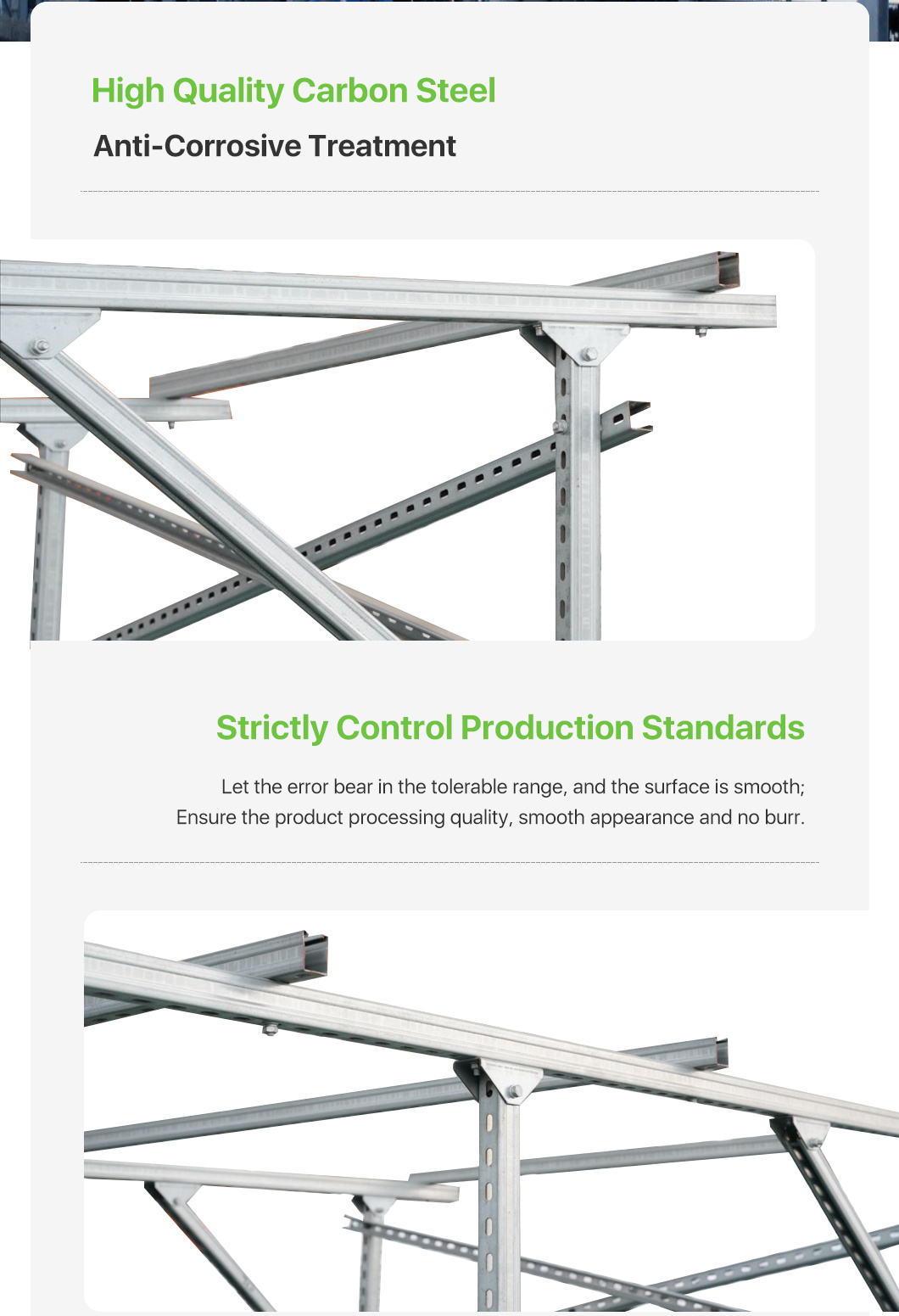 Standard Panel Double Post Bracket Solar Carports