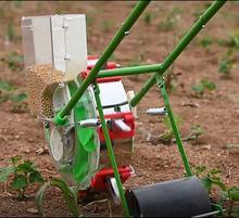 Greenhouse Planting Corn Peanut Beans Seeder Machine with Fertilizer Seeder