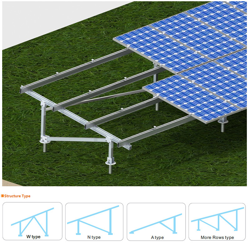 Roof Solar Mounting Bracket Zinc Aluminum Magnesium U-Shaped Channel Corrosion Resistant Solar Panel Mounting System Support Solar Bracket