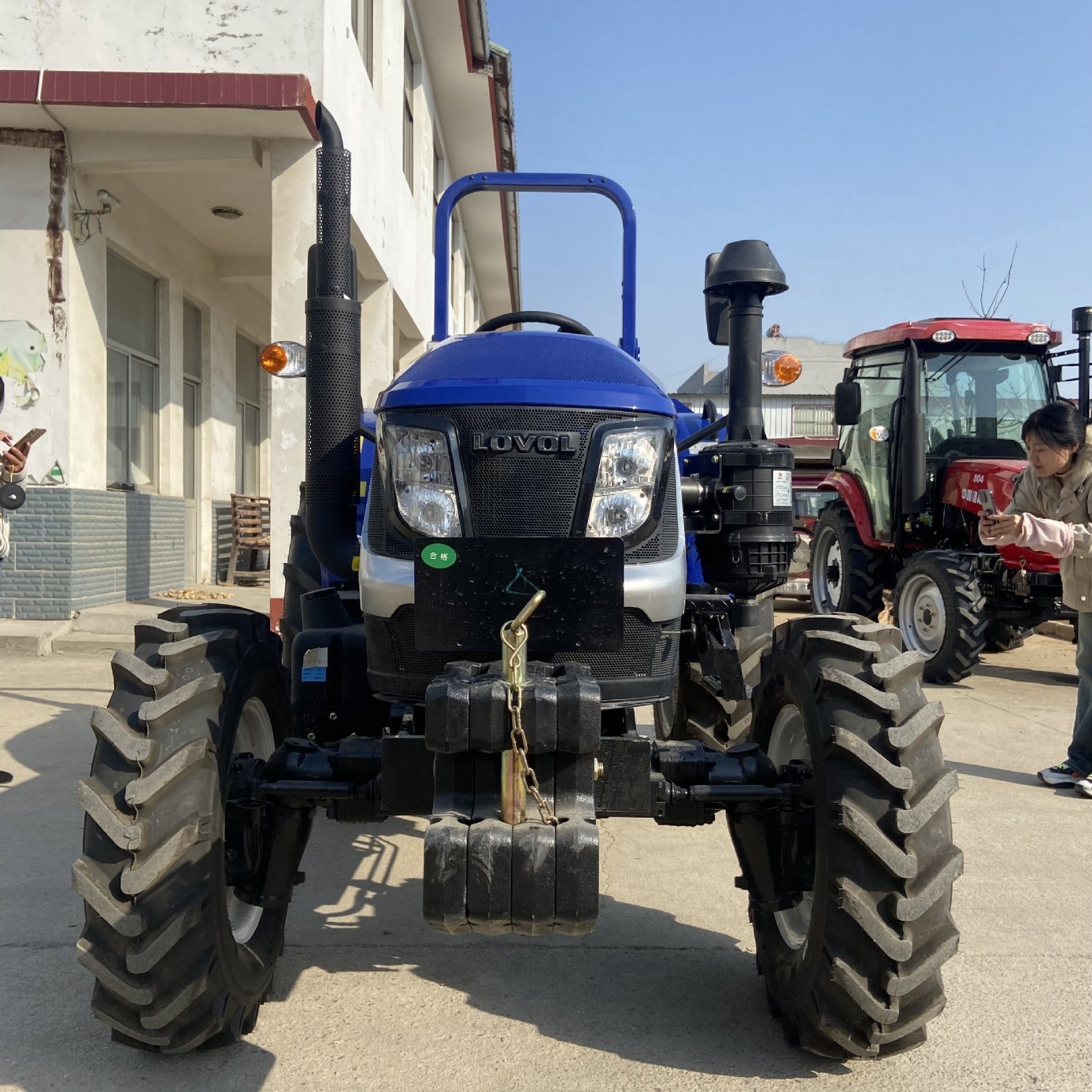 Paddy Fields Irrigating Mini Farm Tractor with Front Loader and Backhoe