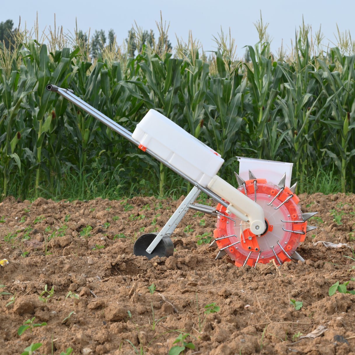 Manual Seeder Fertilization Seeder 2 in 1 Vegetable Corn Seeder