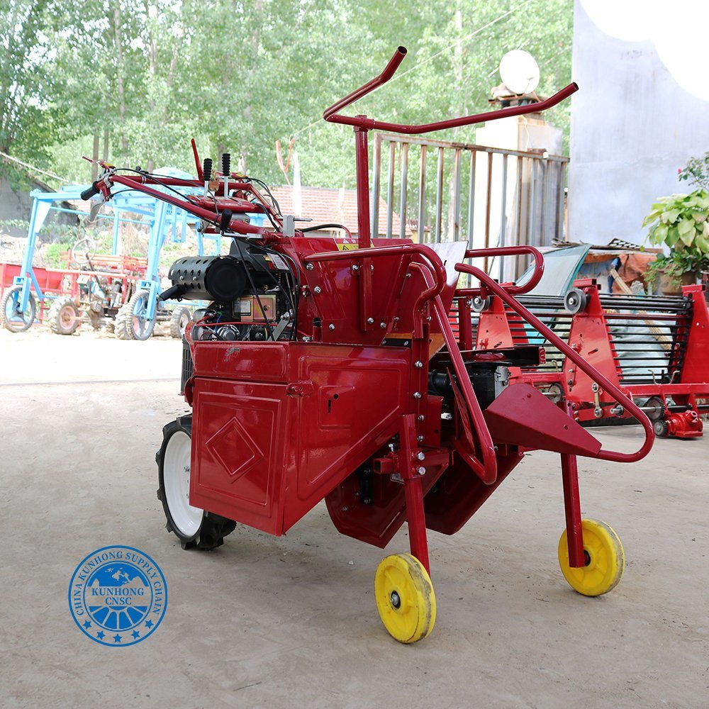 Hand-Push Automatic Single-Row Corn Harvester Straw Crushing