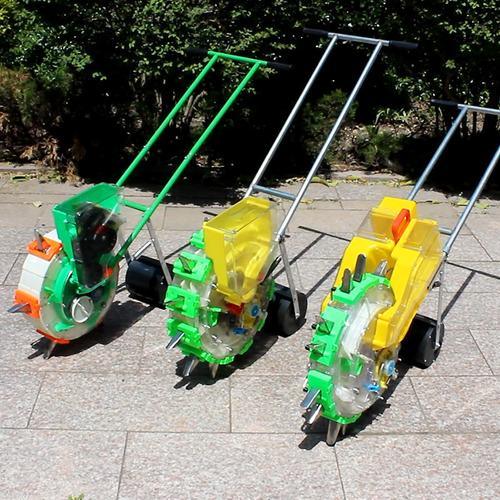 Depth Is Adjustable Farmland Manual Hand Push Seed Planter Seeder Machine