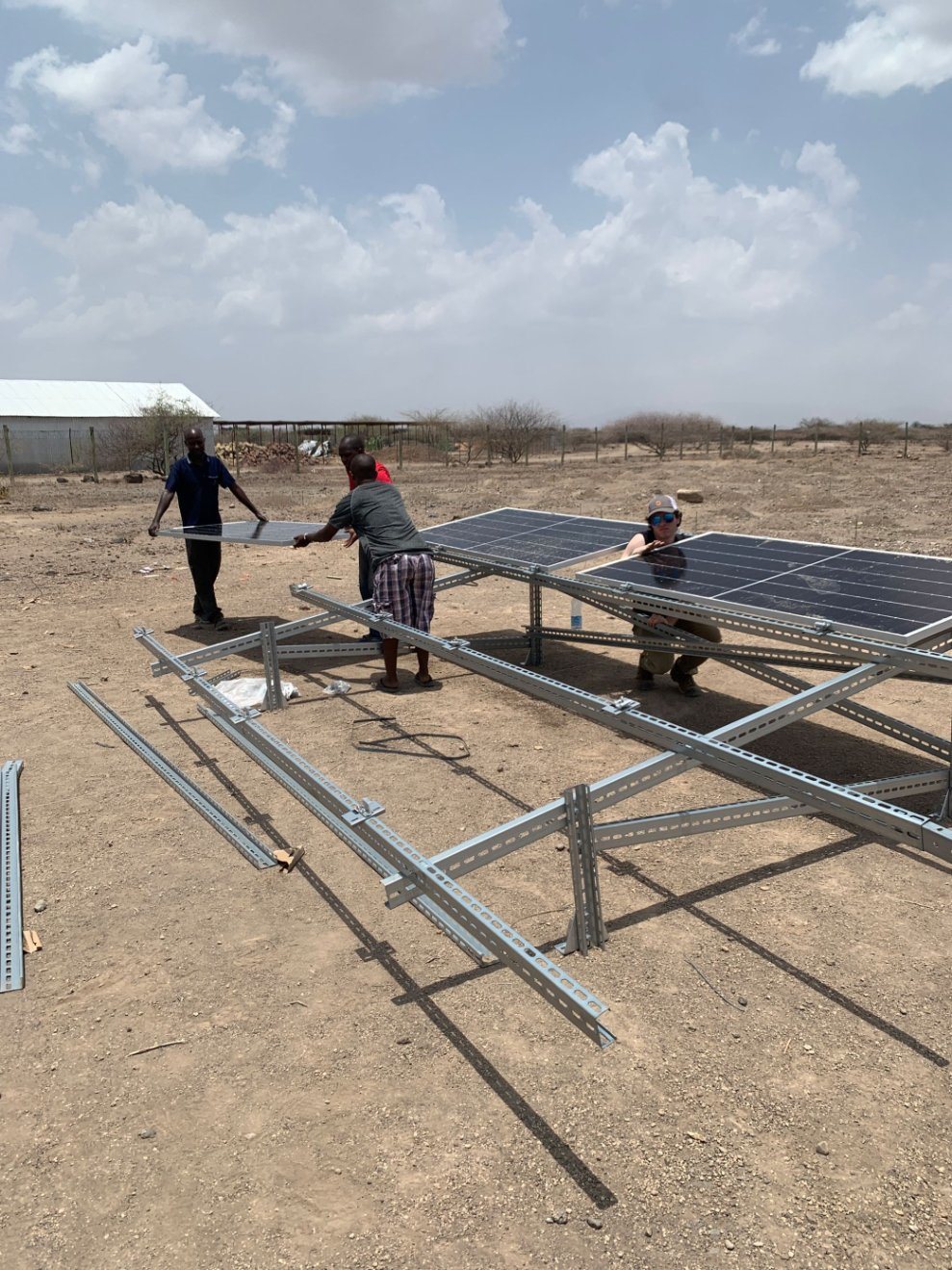 Solar Bracket Is Installed on The Ground Photovoltaic System