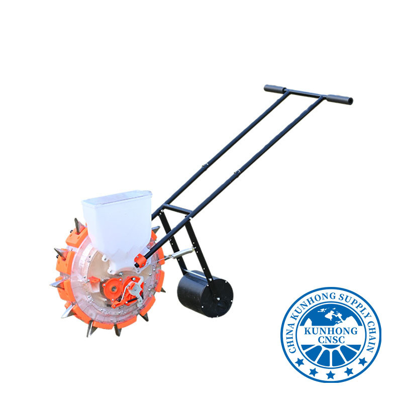 Planting-Fertilizing-Machine Easy Operated Manual Seed Planter Portable Hand Push Seeder