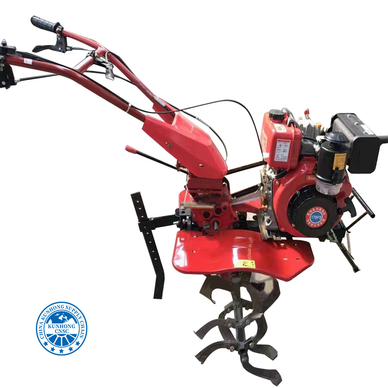 Cultivation Machine 7HP Motocultor Power Tiller Two Wheel Mini Walking Hand