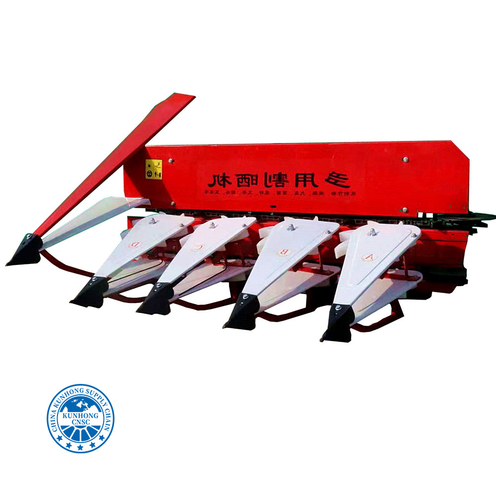 Hand Working Mini Combine Walking Tractor Maize Picker Corn Harvester