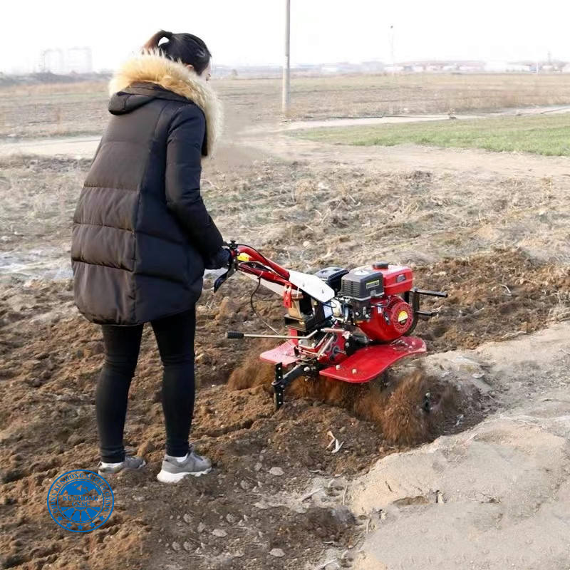 Farm Tractor Walk-Behind Tractor Small Hand Two Wheel Mini Power Tiller