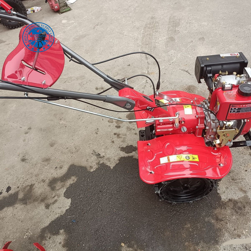 Manual Diesel Hand Power Operated Agricultural Machinery Crawler Power Tiller