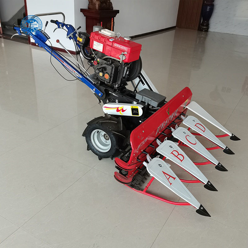 Multifunction Automatic Walking Tractor Reaper Mini Rice Wheat Harvester