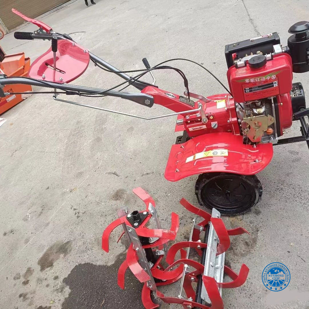 Stepless Speed Hand Held Micro Tiller Machine Full Gear Transmission Small Cultivator