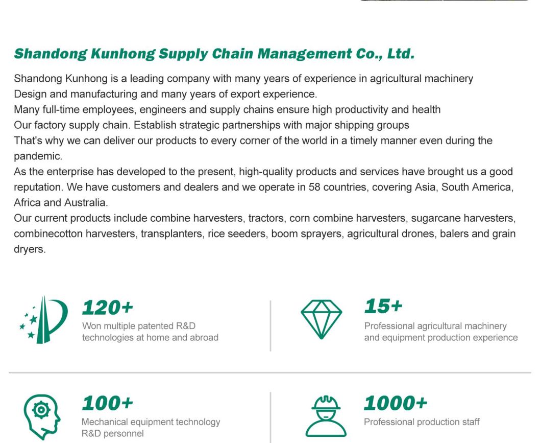 Agricultural Machinery Equipment Price of Wheat Harvester