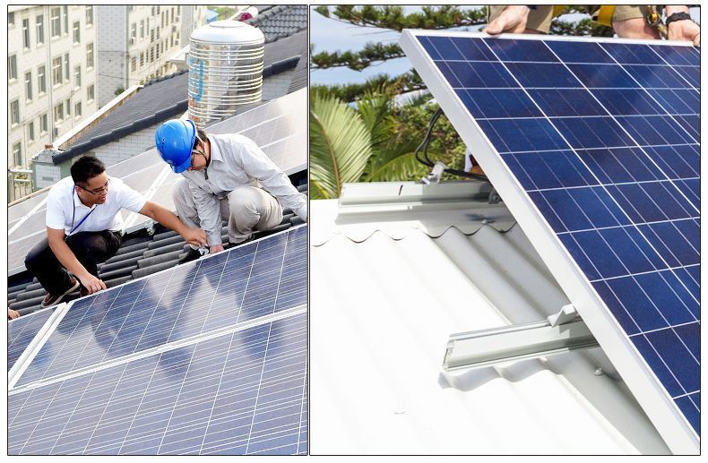 Solar Photovoltaic Bracket Roof Bracket Mounting System Solar Panel Adjustable Front and Rear Feet