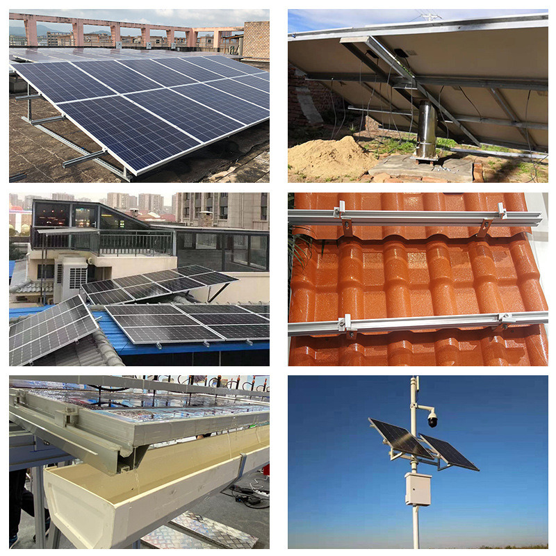 Installation of Solar System Roof Bulk Procurement of Solar Brackets One-Stop Solution Flat Concrete Roof Mounting System