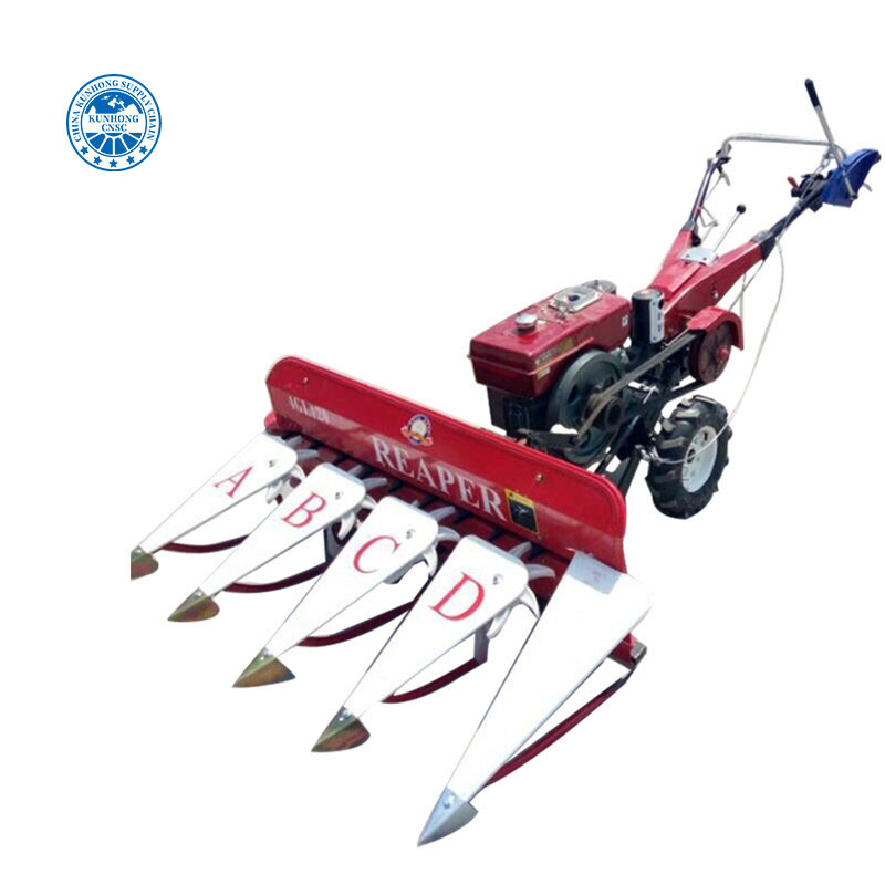 High Quality Diesel Power Tiller with Mini Two Wheel Hand Walking Harvester