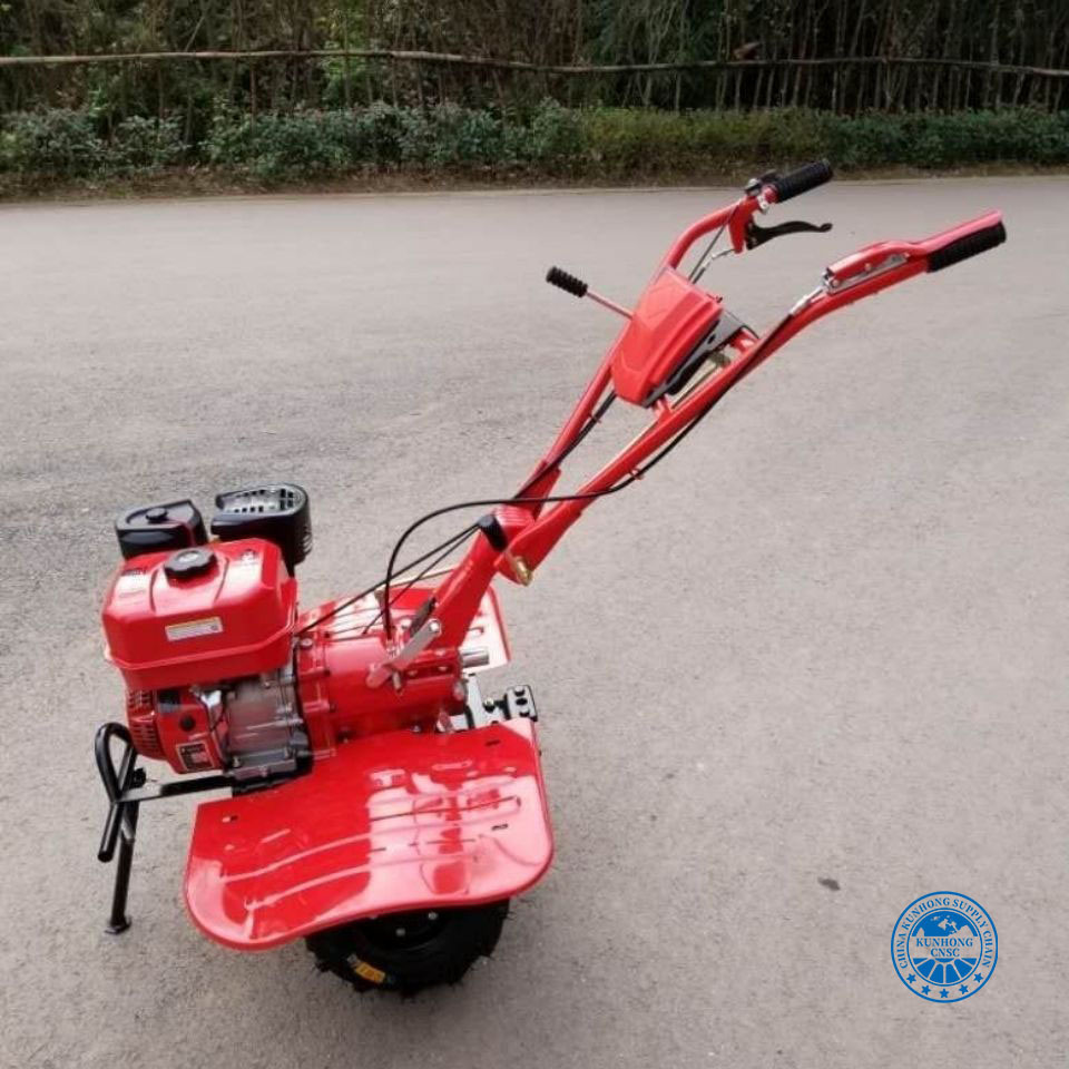 Small Micro-Cultivator Ditching Machine Self-Propelled Gasoline Rotary Cultivator Farm Tiller