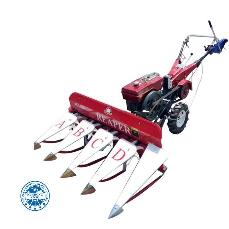 Agriculture Small Self Propelled Rice Wheat Reaper Harvester Machine with Walk Behind