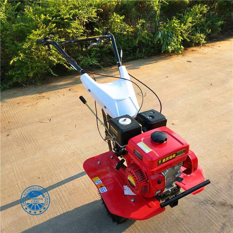 Small Agriculture Machinery Simple Mini Walk-Behind Rotary Cultivator Rear-Mounted Tiller