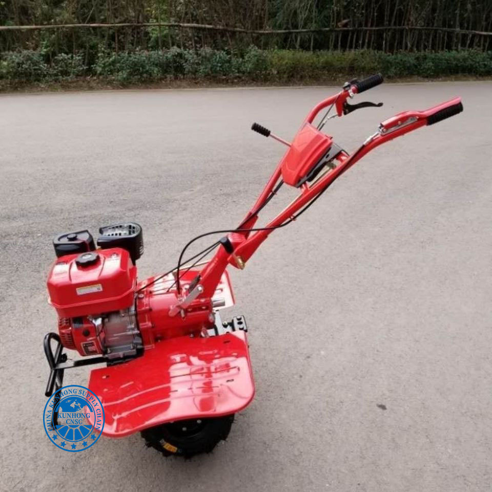 Tractor Pto with Plough Mini Tiller Cultivator Rotary Farm Walking Tractor