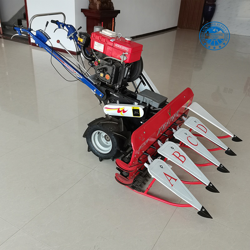 Customized Labor Savings Low Noise Operation Small Tractor Walking Harvester