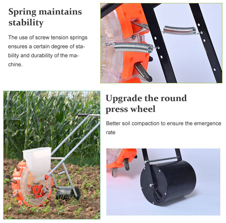 The Hand Push Agricultural Seed Planter Maize Seeder