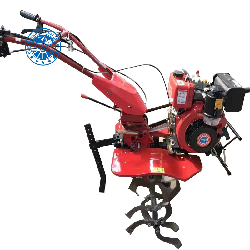 Multifunctional Walk Behind Rotary Mini Tractor 12 Horsepower Walk Behind Rotary Tiller